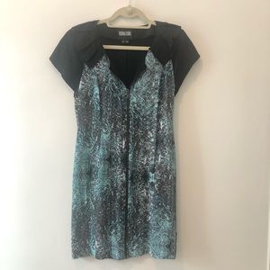 VENA CAVA Silk Zipper Front Dress - Cap Sleeve